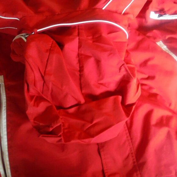 Fire + Ice Red Winter Jacket Coat Size 40 Large to XLarge Has Hood - Picture 12 of 12